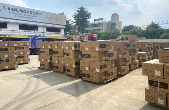 菲思盾壁掛爐發(fā)貨現(xiàn)場